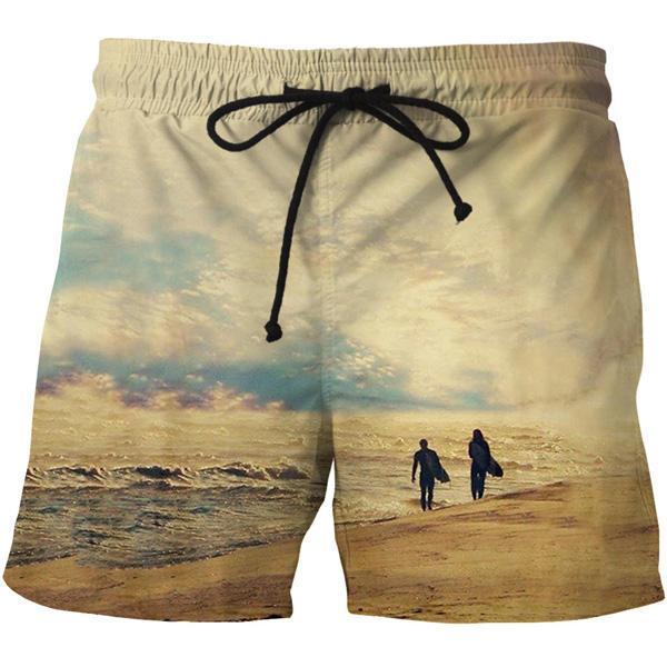 shopping בגדי ים Mens Printing Quick Drying Fashion Casual Pocket Board Beach Shorts Plus Size