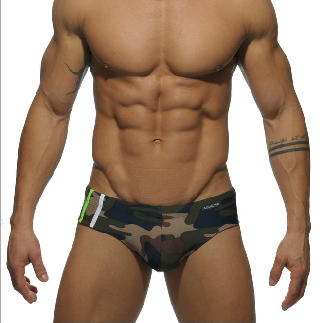 shopping בגדי ים Addicted 9 Colors Sex Gay Mens Swimwear Men Elastic Swimsuit Man Quick Dry Swimming Trunks