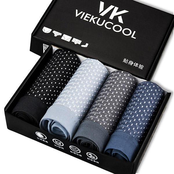 shopping הלבשה תחתונה 4 Pieces Mens Mesh Ice Silk Breathable Soft Underwear U Convex Mid Waist Boxers Briefs