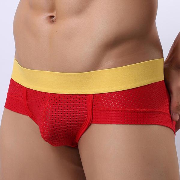 shopping הלבשה תחתונה Mens Sexy Mesh Breathable Ice Cool U Convex Briefs Underwear