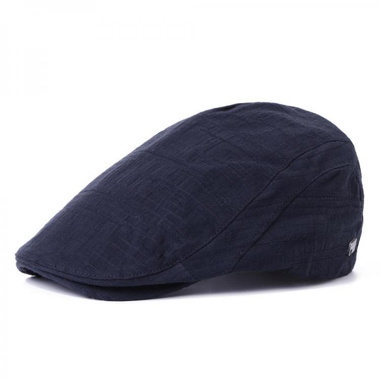 shopping אקססורייז Men Unisex Vintage Pleated Stripes Forward Peaked Cap Jacquard Adjustable Newsboy Hat