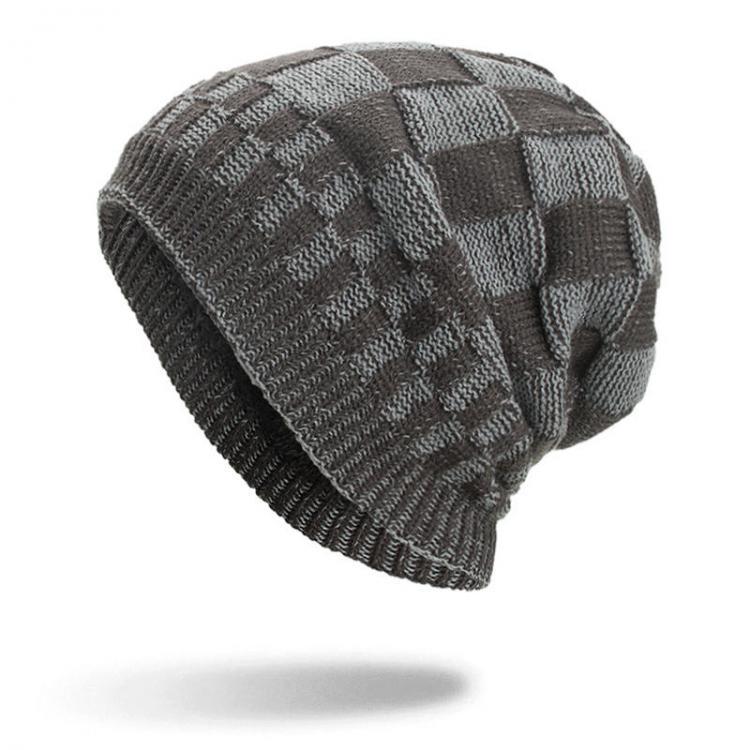 shopping אקססורייז Men Women Winter Warm Coral Fleece Thicken Beanie Caps Outdoor Double Layers Knitted Hat