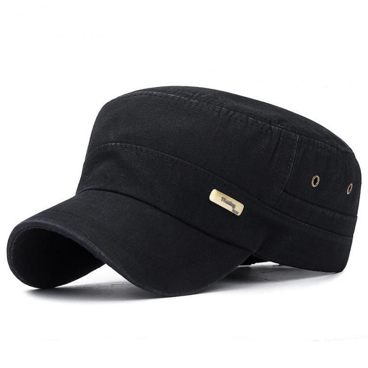 shopping אקססורייז Mens Washed Cotton Copper standard Flat Hat Outdoor Sunscreen Military Army Peaked Dad Cap