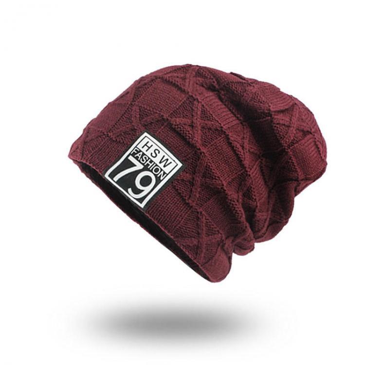 shopping אקססורייז Unisex Winter Outdoor Sports Thicken Woolen Weaving Knitted Beanie Hats