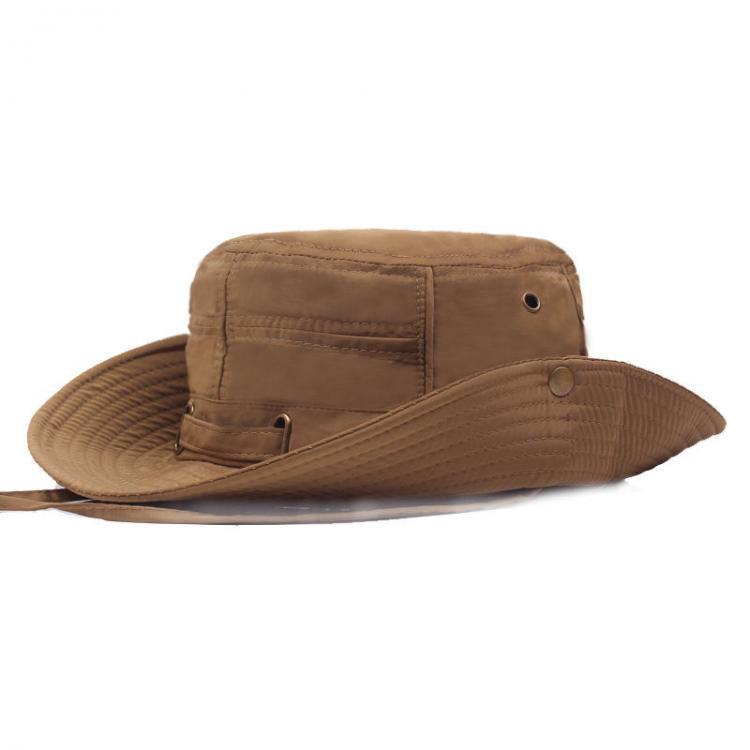shopping אקססורייז Mens With String Bucket Hat Outdoor Fishing Hat Climbing Mesh Breathable Sunshade Cap