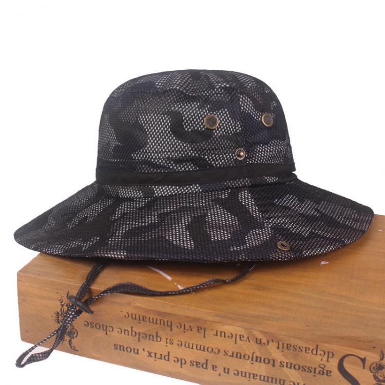 shopping אקססורייז Unisex Collapsible  Breathable Outdoor Adventure Bucket Hat  Mountaineering Hat Sunshade Fishing Cap