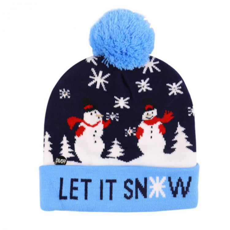 shopping אקססורייז Christmas Snowman Elk Christmas Tree Cuffed Ball Knit Hat