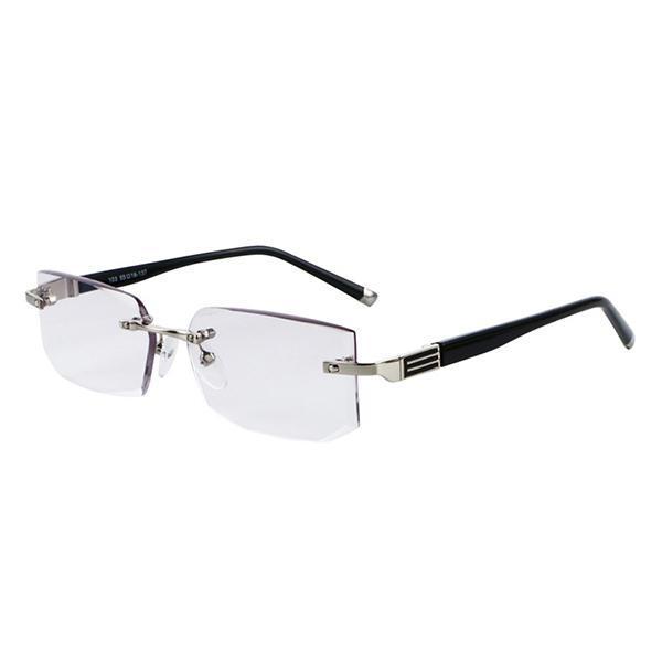 shopping אקססורייז Mens Antifatigue Rectangle Rimless Lightweight Readers Reading Glasses Frameless Presbyopic Glasses