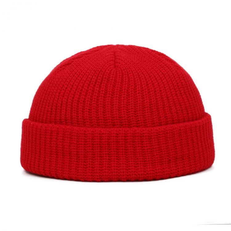 shopping אקססורייז Unisex Solid Color Knitted Wool Hat Skull Cap Beanie