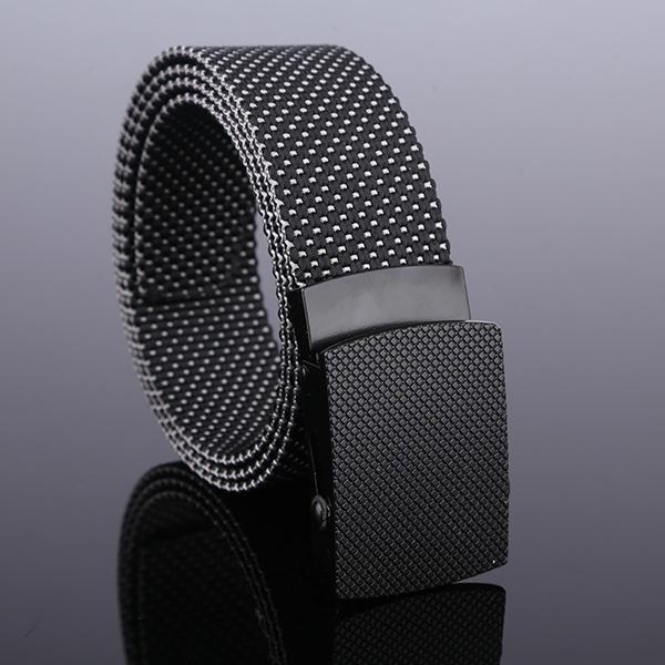 shopping אקססורייז 120CM Mens Casual Nylon Dots Smooth Buckle Waist Belt Outdoor Durable Military Tactical Belt