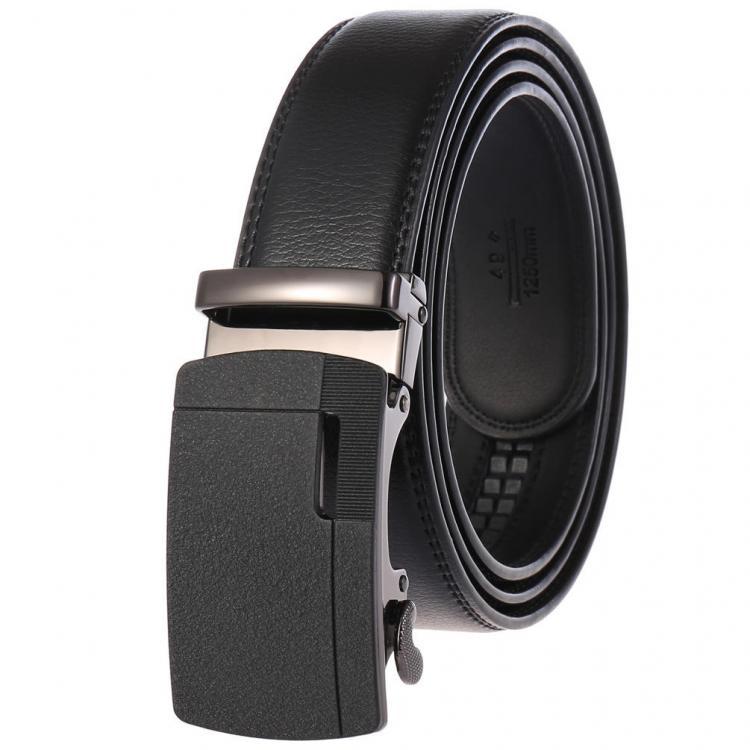 shopping אקססורייז New Automatic Buckle Belt Men's Belt Two-layer Leather