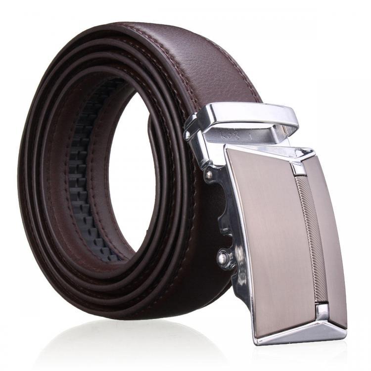 shopping אקססורייז Men Second Floor Cowhide Leather Belt Automatic Buckle Black Brown Waist Strap Waistband