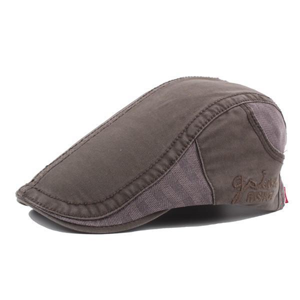 shopping אקססורייז Men Vintage Cotton Beret Cap Casual Outdoor Buckle Adjustable Sun Forward Hats