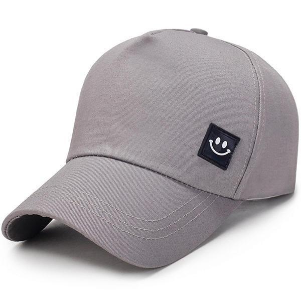 shopping אקססורייז Unisex Canvas Smiling Face Sun Peaked Cap Outdoor Sport Trucker Caps for Men and Women