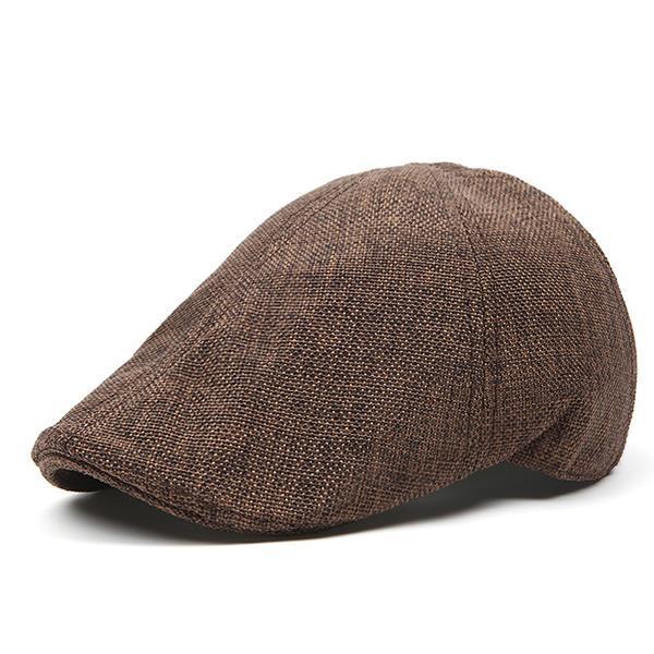 shopping אקססורייז Mens Retro Cotton British Style Grid Beret Hat Casual Sunscreen Newsboy Peaked Caps
