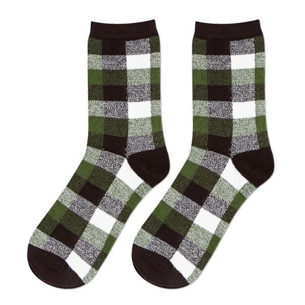 shopping אקססורייז Mens Fashion Spell Color Plaid Soft Breathable Cotton Casual Tube Socks