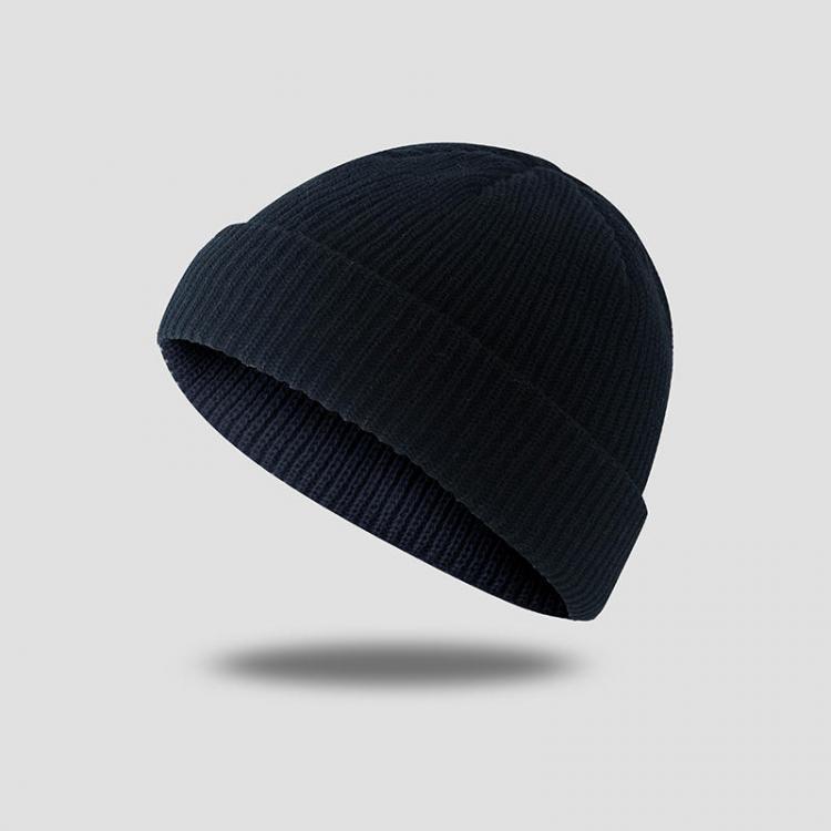 shopping אקססורייז Unisex Solid Color Knitted Wool Hat Skull Caps Beanie Brimless Hats