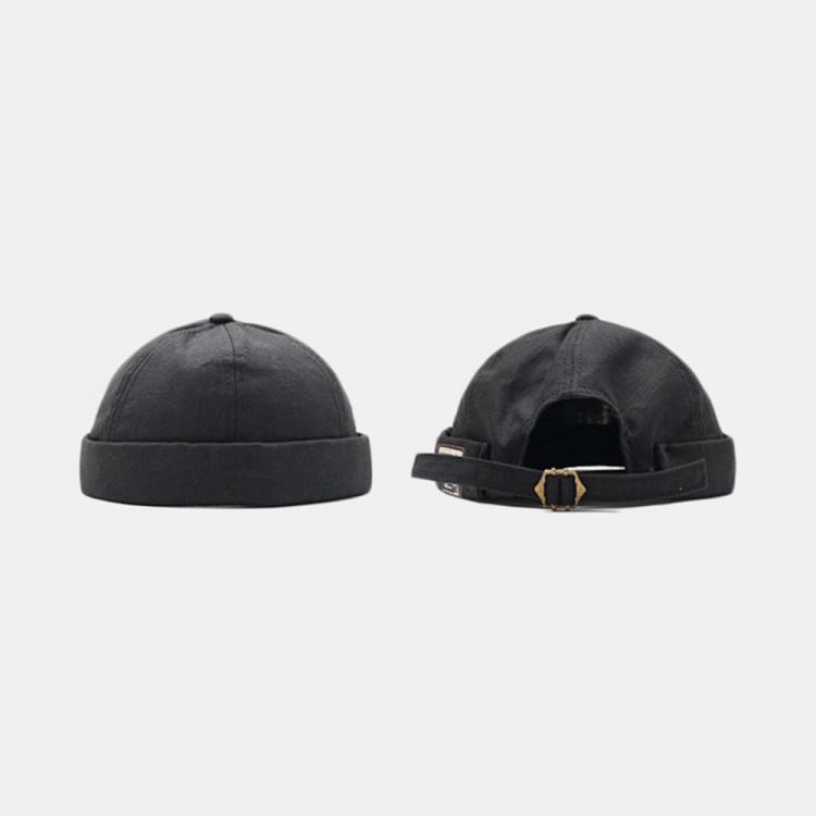 shopping אקססורייז Unisex Personality Yara Brimless Hats Solid Color Landlord Hat Melon Hat Hip Hop Hat
