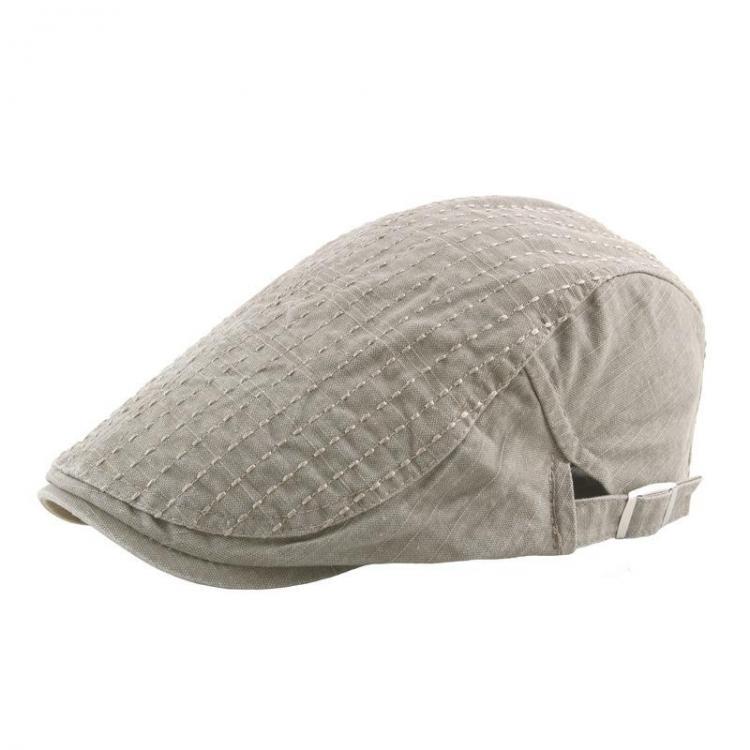 shopping אקססורייז Men Thin and Breathable Double-Sided Adjustable Painter Beret Caps Classic Cabbie Hat