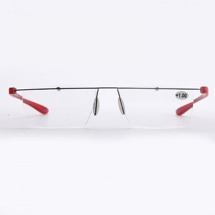 shopping אקססורייז Men Women HD Frameless Reading Glasses Sleek Minimalist Resin Presbyopic Glasses