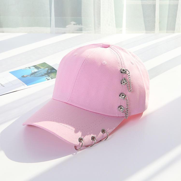 shopping אקססורייז Unisex Casual Solid Adjustable Iron Ring Baseball Caps Snapback Cap Casquette Hats Fitted Casual Hats