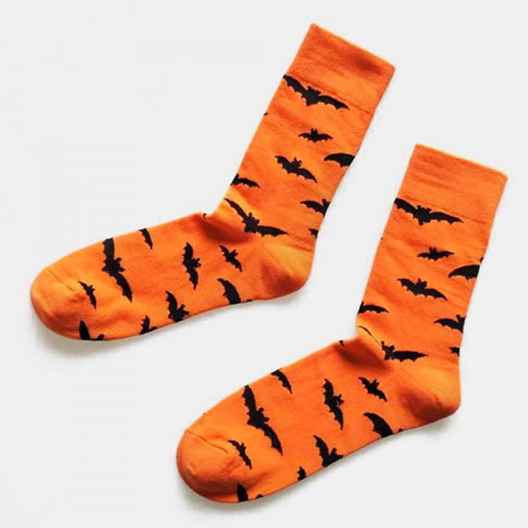 shopping אקססורייז Halloween Couple Socks Cotton Pumpkin Tube Socks