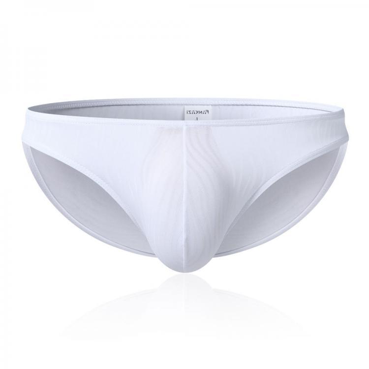 shopping פיג׳מות 3D Pouch Translucent Underwear Solid Color Low Waist Ice Silk Briefs