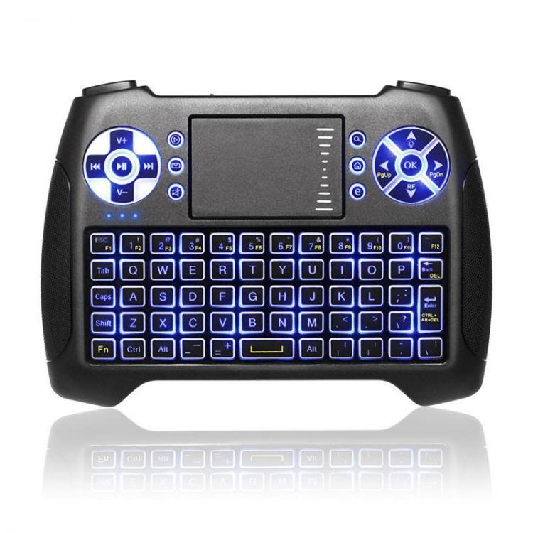 shopping טלווזיות ומערכות שמע לבית SUNGI T16 Blue Backlit Wireless 2.4Ghz Mini Keyboard Air Mouse Touchpad