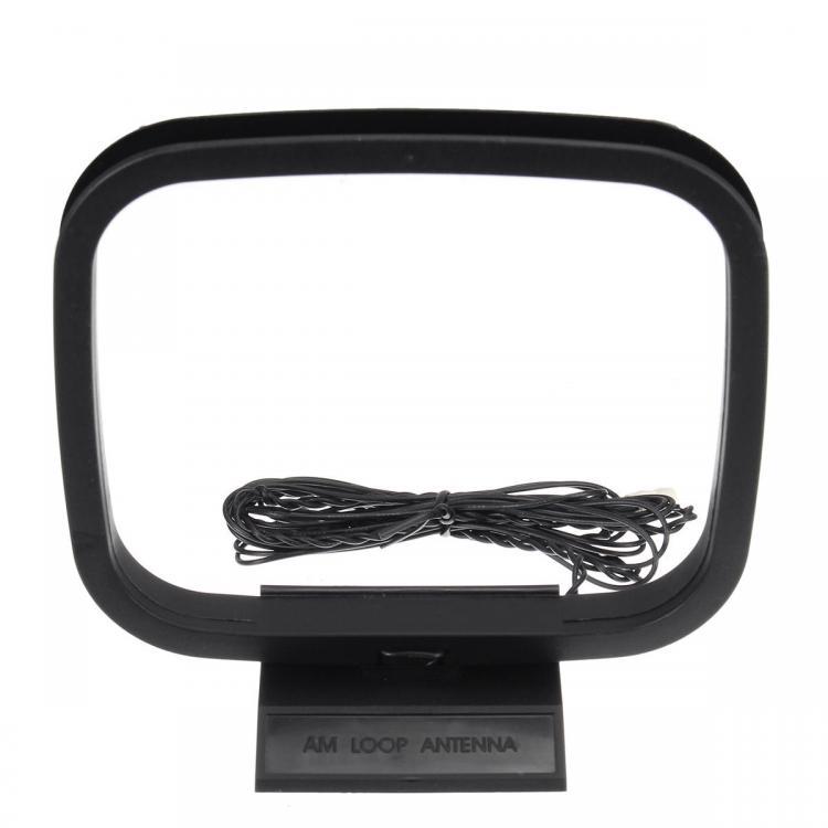 shopping טלווזיות ומערכות שמע לבית AM-3P AM FM Loop Antenna With 3-pin Mini Connector For Home Audio Theater Systems Amplifier
