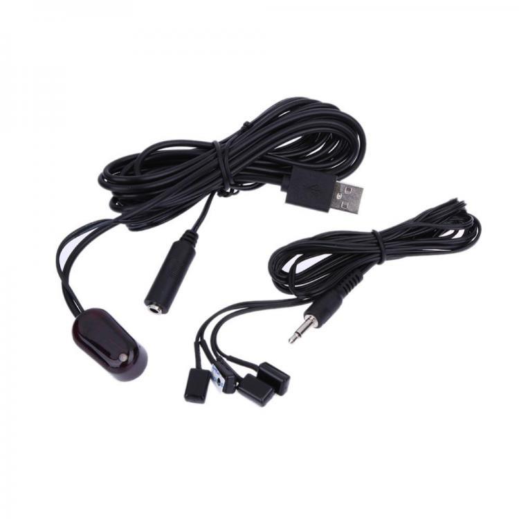 shopping טלווזיות ומערכות שמע לבית IR Extender 1 Receiver 4 Emitter Emitters Repeater Kit Infrared Remote USB Adatper