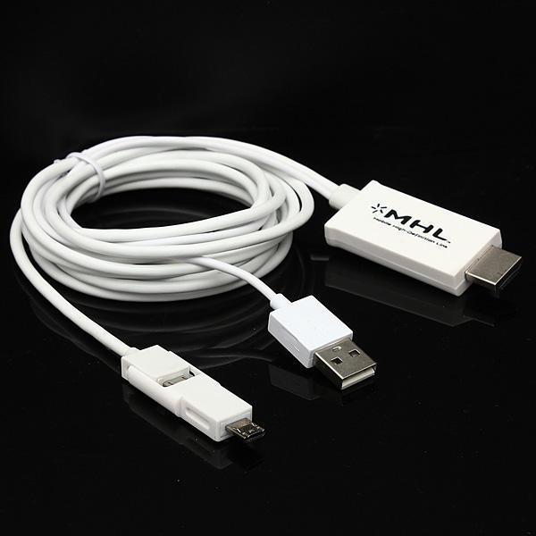 shopping טלווזיות ומערכות שמע לבית 2.5m/ 8FT Micro USB To MHL HD 1080P Cable Adapter For Note