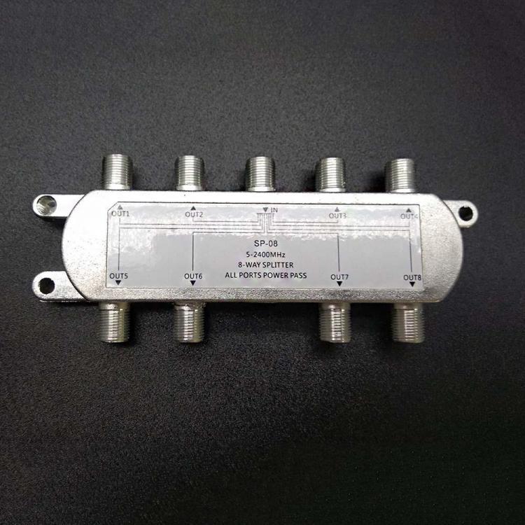 shopping טלווזיות ומערכות שמע לבית Jasen SP-08 8-Way Signal Satellite TV Aerial RF Coaxial Cable Splitter