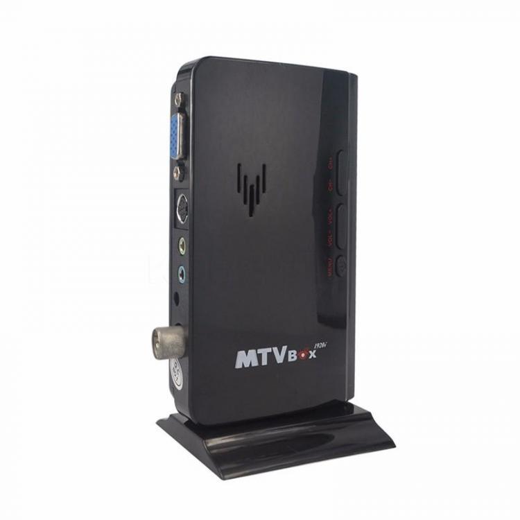 shopping טלווזיות ומערכות שמע לבית HD 1080P External LCD CRT VGA External TV Tuner PC BOX Tuner Receiver Set Top Box