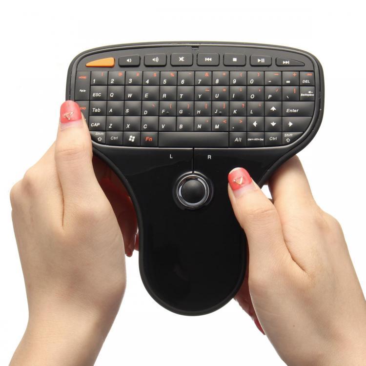 shopping טלווזיות ומערכות שמע לבית N5901 2.4GHz Wireless Mini Keyboard Trackball Air Mouse
