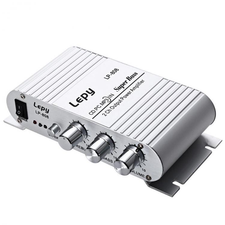 shopping טלווזיות ומערכות שמע לבית Lepy LP-808 12V MiNi Portable Wired HiFi Amplifier For Home Car Phone