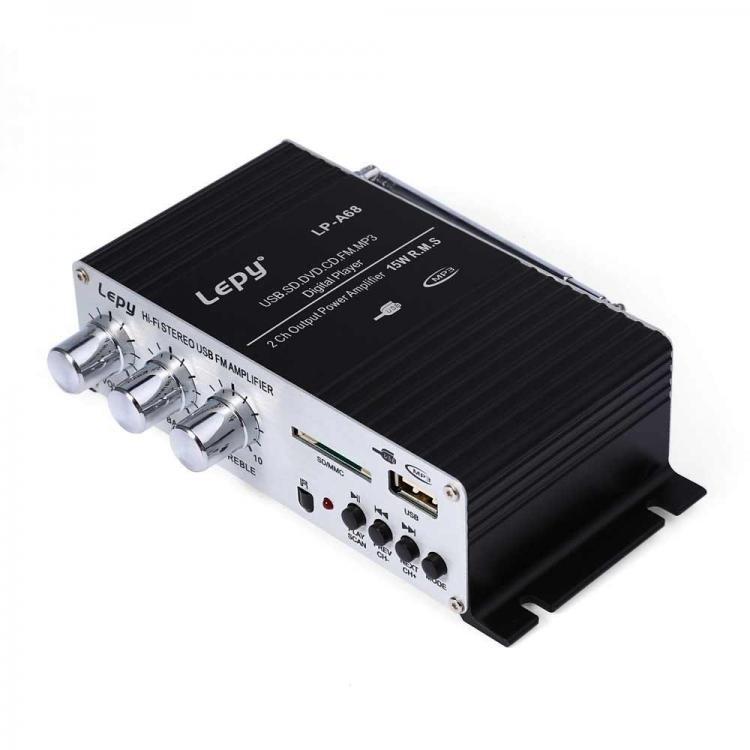 shopping טלווזיות ומערכות שמע לבית Lepy LP-A68 USB FM Mini Amplifier For Home Car