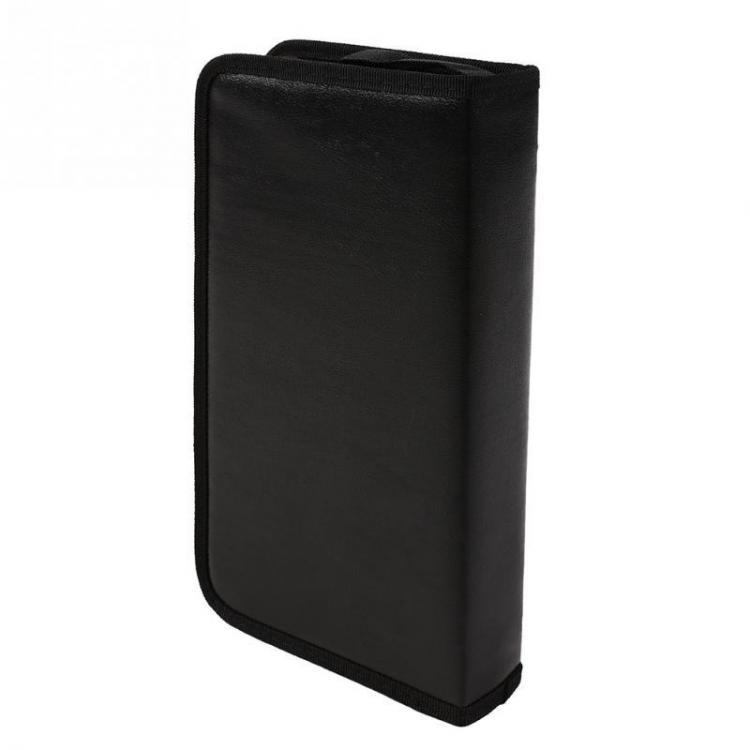 shopping טלווזיות ומערכות שמע לבית 80 Disc DJ Faux Leather Case Storage Holder Organizer for VCD DVD CD