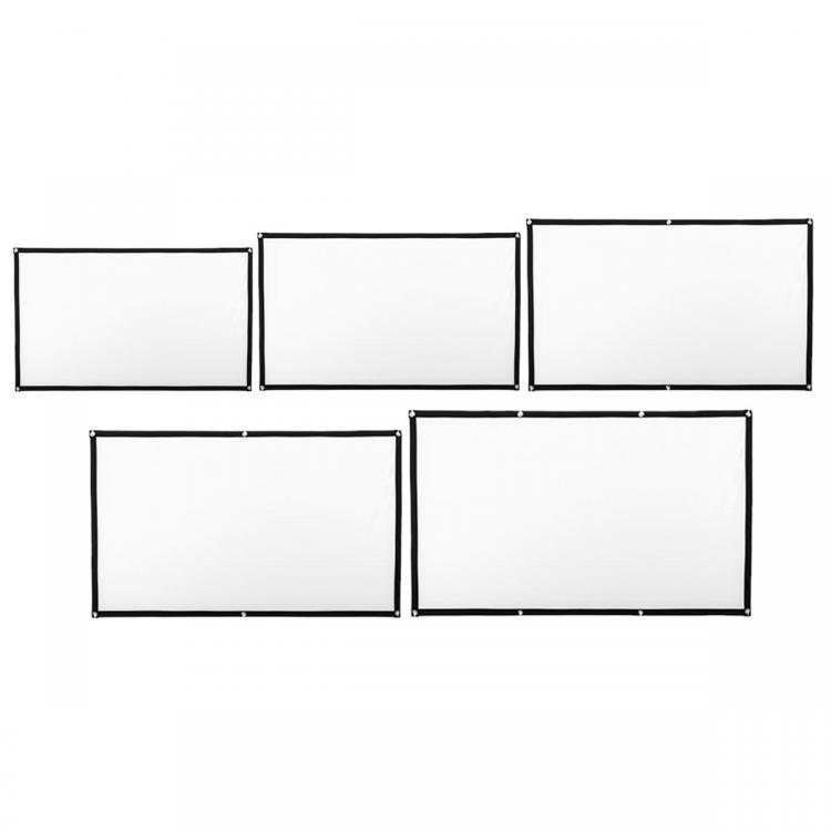 shopping טלווזיות ומערכות שמע לבית 60 72 84 100 120 Inch 16:9 HD Curtain Display Screen Indoor Outdoor Home Theatre