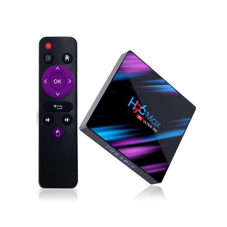 shopping טלווזיות ומערכות שמע לבית H96 MAX RK3318 2GB RAM 16GB ROM 5G WIFI bluetooth 4.0 Android 9.0 4K VP9 H.265 TV Box