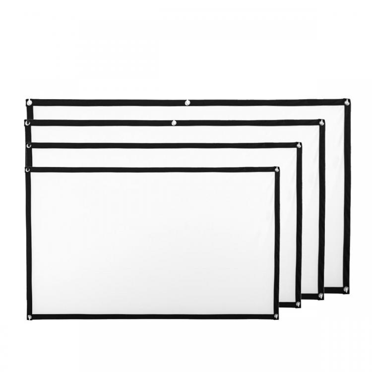 shopping טלווזיות ומערכות שמע לבית 60 72 84 100 Inch 4:3 HD Curtain Display Screen Indoor Outdoor Home Theatre