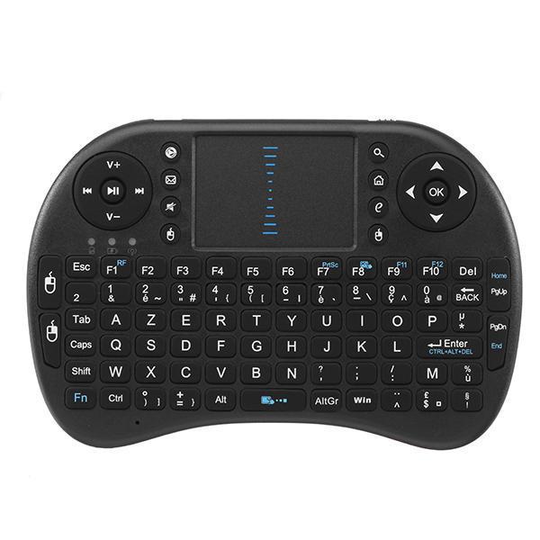 shopping טלווזיות ומערכות שמע לבית I8 2.4G Wireless French Mini Keyboard Touchpad Air Mouse