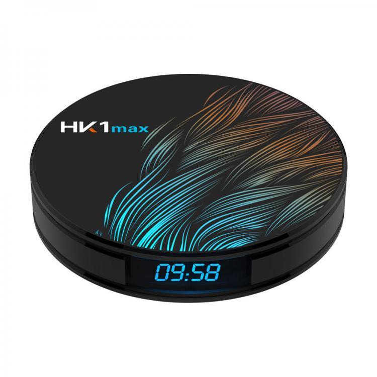shopping טלווזיות ומערכות שמע לבית HK1 Max RK3328 4GB 64GB Android 9.0 5G WIFI bluetooth 4.0 4K VP9 H.265 HDR10 TV Box with Time Display