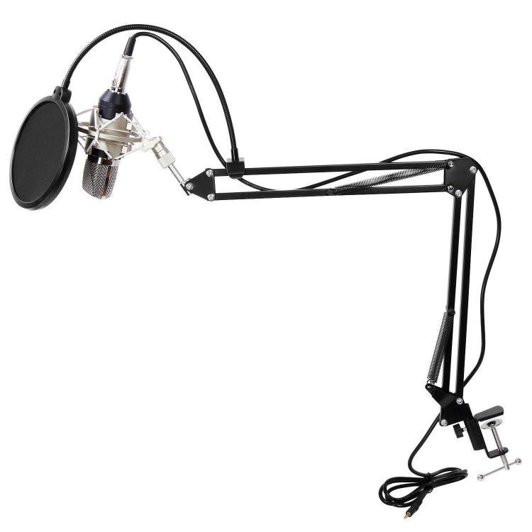 shopping נגנים Podcasting Condenser Microphone with Anti Vibration Shock Mount Stand