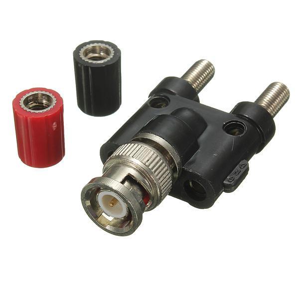 shopping נגנים 1Pcs BNC Male Plug To Two Dual Banana Jack RF Adapter Connector