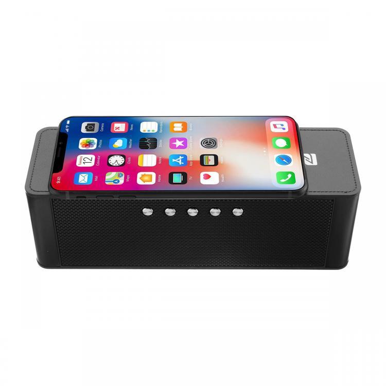 shopping נגנים JY-28 Qi Wireless Fast Charger bluetooth NFC Speaker Support Alarm Clock TF Card USB AUX
