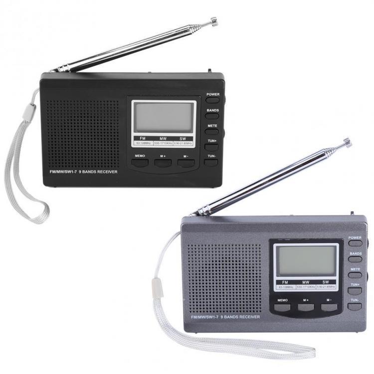 shopping נגנים HRD-310 Portable Mini FM MW SW Digital Alarm Clock FM Radio Receiver