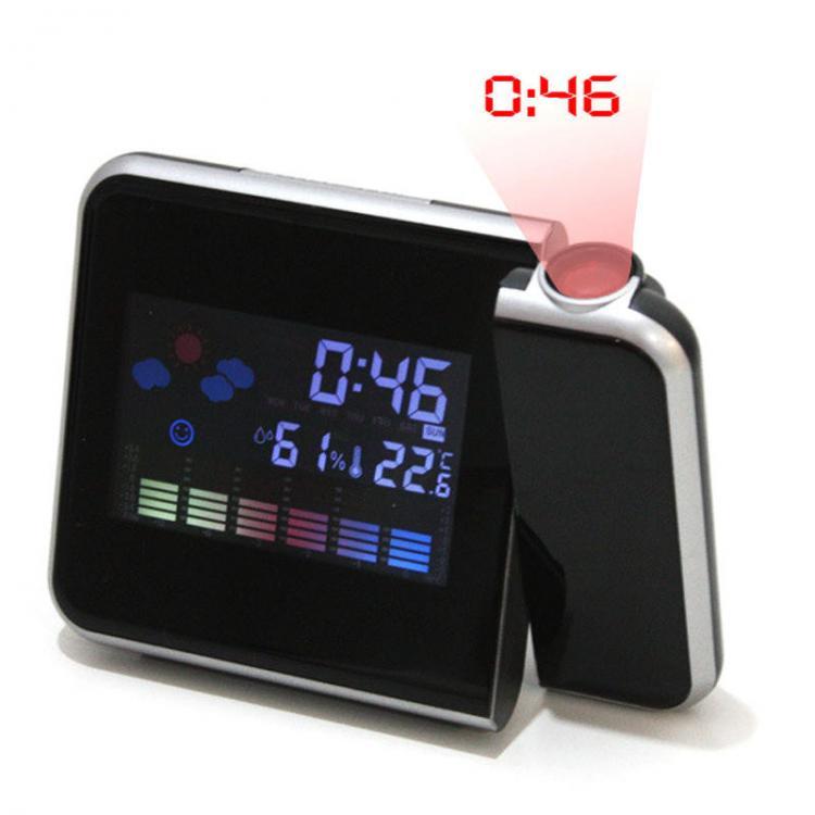shopping גאדג׳טים Digital LCD Time Projector Snooze Alarm Clock Temperature Weather Humidity LED