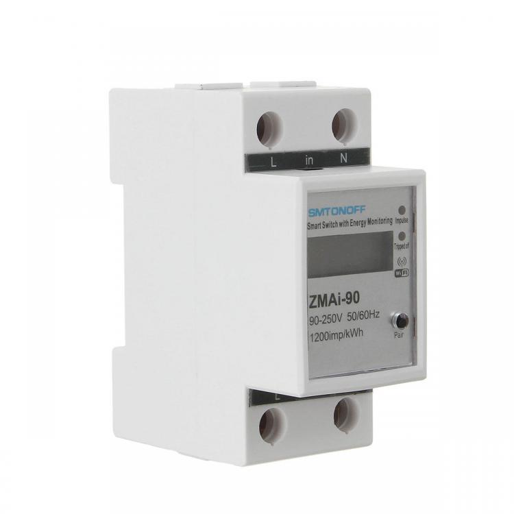 shopping גאדג׳טים Smart Life Tuya APP Single Phase Din Rail WIFI Smart Energy Meter Power Consumption kWh Meter Wattmeter 220V/110V AC 50Hz/60hz