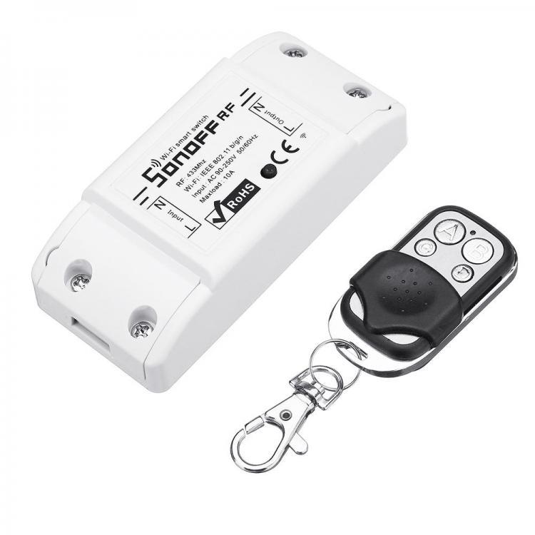 shopping גאדג׳טים SONOFF&reg; RF 7A 1500W AC90-250V WIFI Wireless Smart Switch Socket Module With 433MHZ Remote Controller And APP Remote Contro