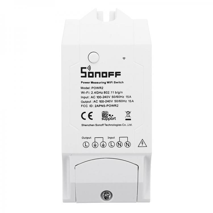 shopping גאדג׳טים 5pcs SONOFF&reg; POW R2 AC90-250V 16A 3500W WIFI Wireless APP Remote Control Switch Timer Socket Power Monitor Current Tester 